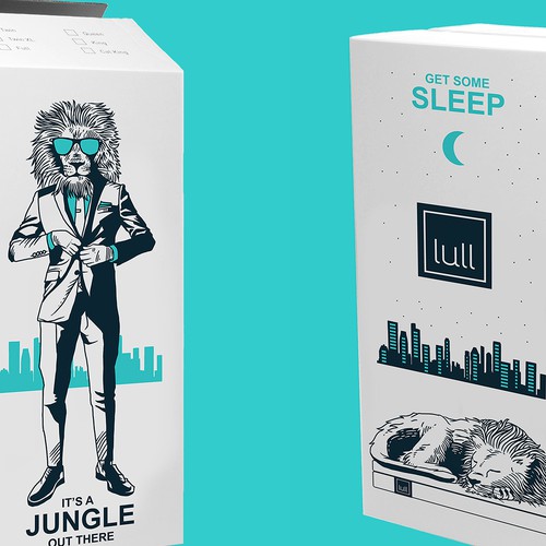 Illustrate an Awesome Urban Jungle onto Our Lull Mattress Box! デザイン by ANDREAS STUDIO