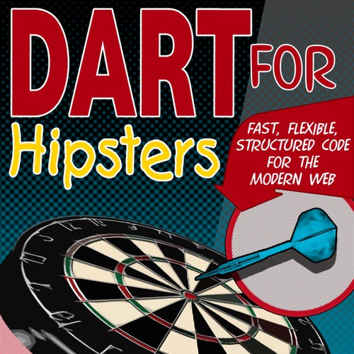 Tech E-book Cover for "Dart for Hipsters" Design by Pixel Express