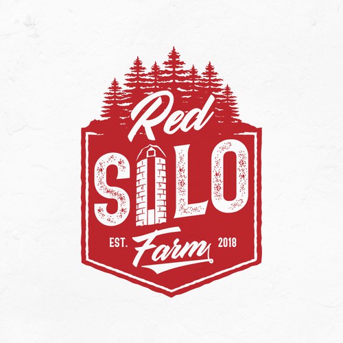 Red Silo Farm-ontwerp door AlarArtStudio™