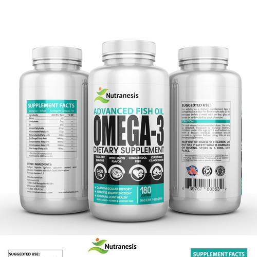 Create the Product Label for Omega-3 Design by syakuro