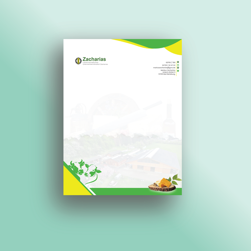 We need  letterhead design for our agricultural farm with production and sale of regional products Design réalisé par Raazaaftab