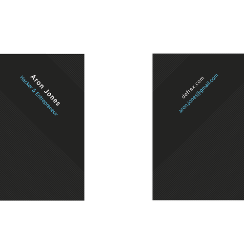 Create an elegant business card for an entrepreneurial hacker Design by xkarlohorvatx