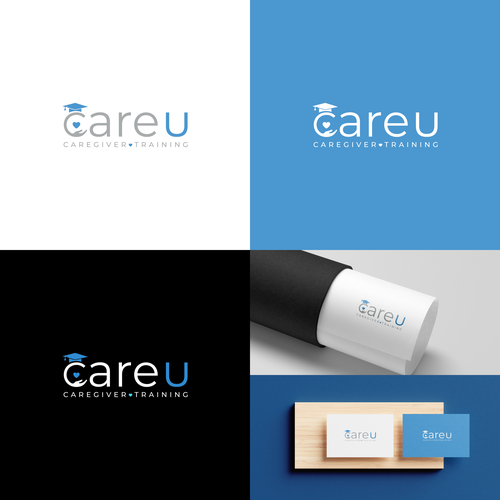Fun yet sophisticated logo for our new training program, Care U. Design by Rectovers