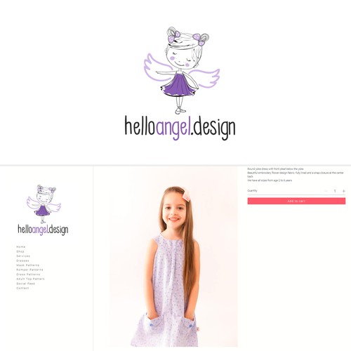 Design fun branding pack for little girl's dress brand (logo, biz card, clothing tag, shopping bag) Design réalisé par nemax