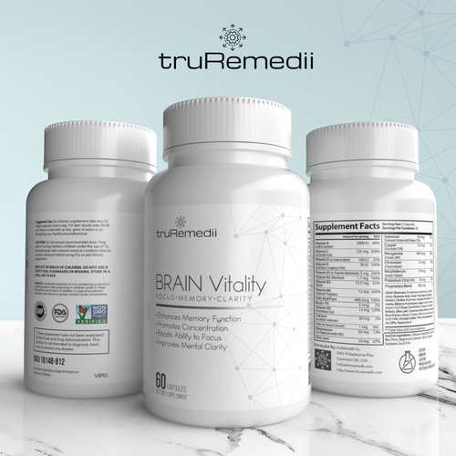 Design minimalist supplement label for a premium brand Design by Tamara.D