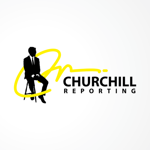 Logo for court reporting company meant to have a Mad Men (tv show) feel. Design by Per CikSa