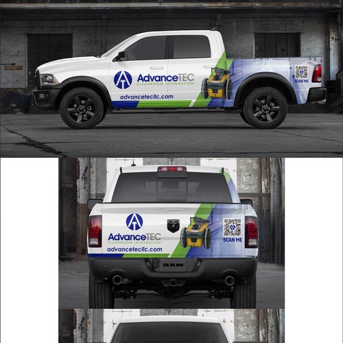 Design a Cutting-Edge, Classy Truck Wrap for AdvanceTEC – Highlighting Innovative Technology Design by dnite