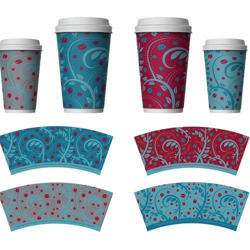 Artwork Design for Paper Cups Diseño de OpArt