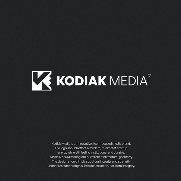 Modern, Minimalist Logo for Kodiak Media