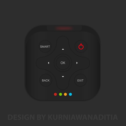 Remote control icon for iOS app Design by KurniawanAditia