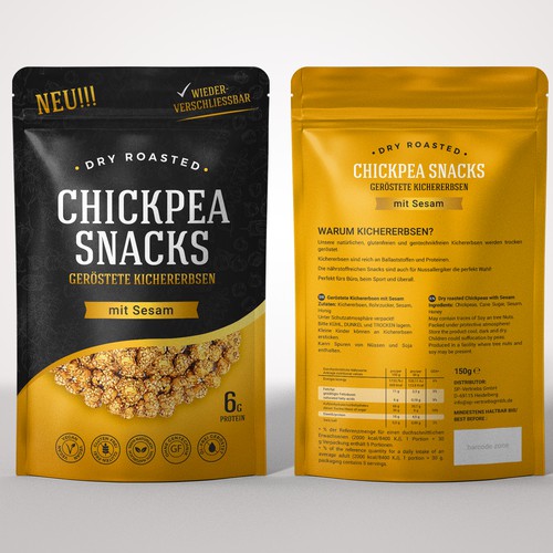 Create a design for our new snacks product, Product packaging contest