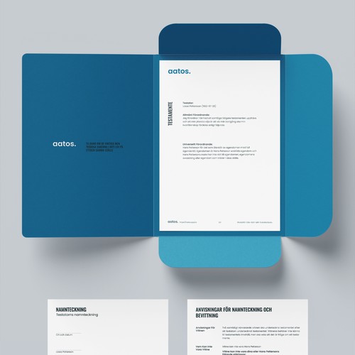 Stationaries for legal docs! (A4 Envelope, Folder, A4 Document) Design by binggo™