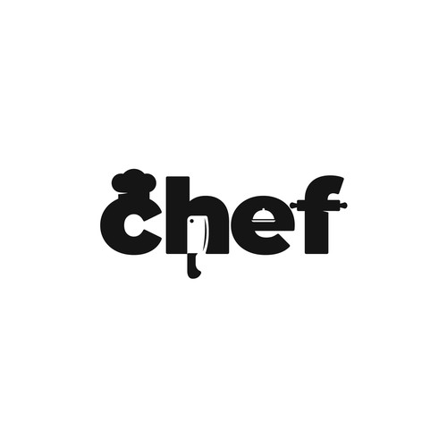 "CHEF": Food & Cooking Social Media Logo Design by Wanderline