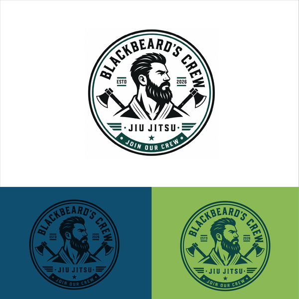 Blackbeard’s Crew Jiu Jitsu – Strong Vintage Badge Logo