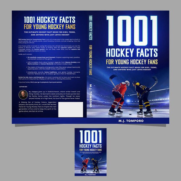 Diseño de JETARTS titulado "Hockey Fact Book for Kids & Young Teens - Book Cover Design"