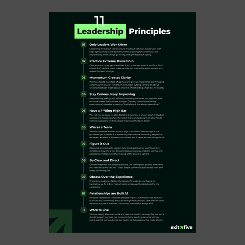 Designs | Leadership Principle Poster | Poster contest