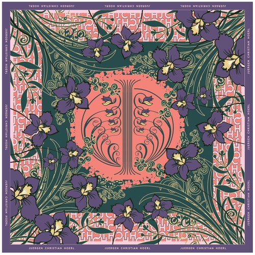 Pattern for silk scarf Design by ole_na