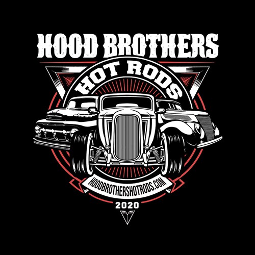 Hood brothers hot rods 2 color t shirt design T shirt contest