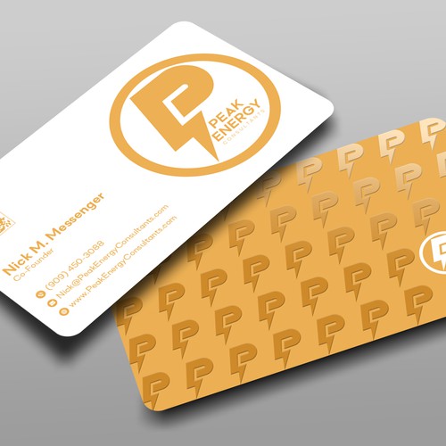 Modern Business Card Design for Electric Energy and Solar Company Design by Brandmaker artist