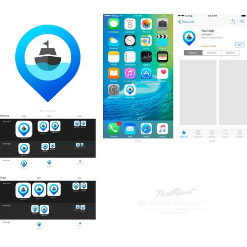 Icon for a new boating social app Design von Fantase