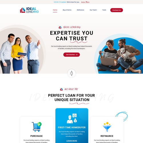 Persuasive and eye appealing website design for a mortgage company Design by Smashing Boys