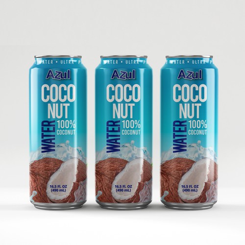 HELP CREATE A COCONUT WATER LABEL PART OF COCONUT WATER LINEUP 100% COCONUT WATER Diseño de creationMB