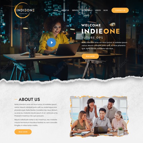 IndieOne Homepage Design by Irshad 786