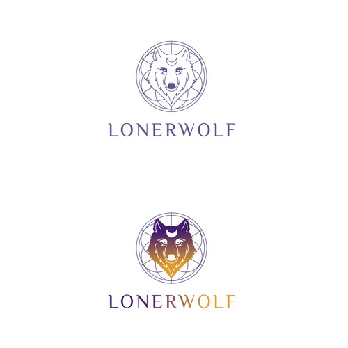 Wolf Sun/Moon Logo For Spiritual Website Design by MagesticD