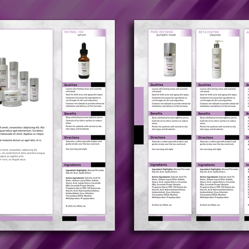 Skin care line seeks creative branding for brochure & fact sheet Design por todberez