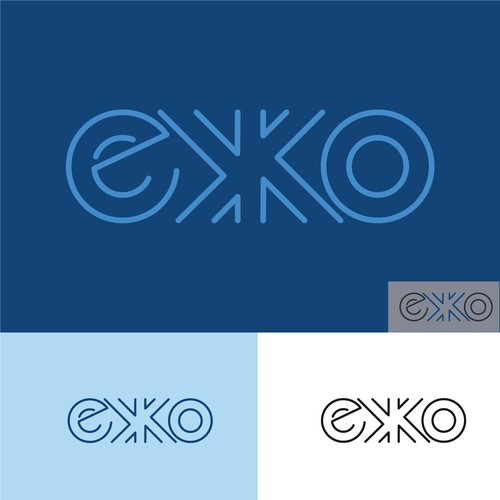 SIMPLE LOGO - ekko Letters then dm after Design by AlokDesignStore