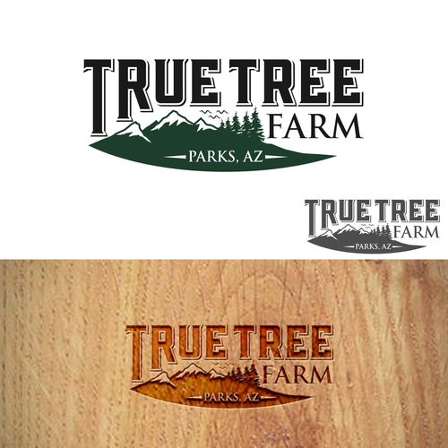 Organic logo for high elevation tree farm in Arizona. Design by Brainstorming_day