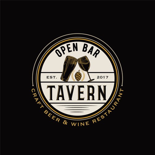 Open Bar Tavern - Self serve craft beer and wine restaurant | Logo ...