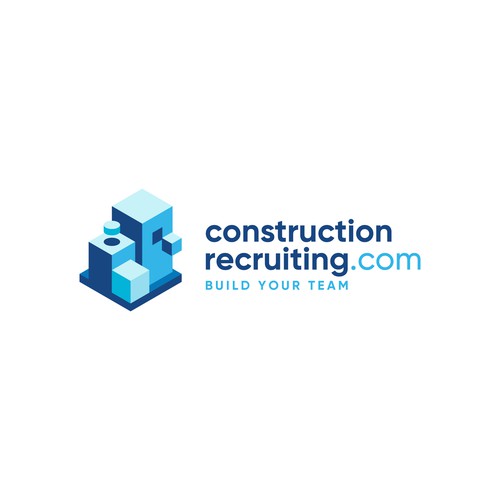 constructionrecruiting.com logo to appeal to construction companies who need to find great talent Design by Lyna™