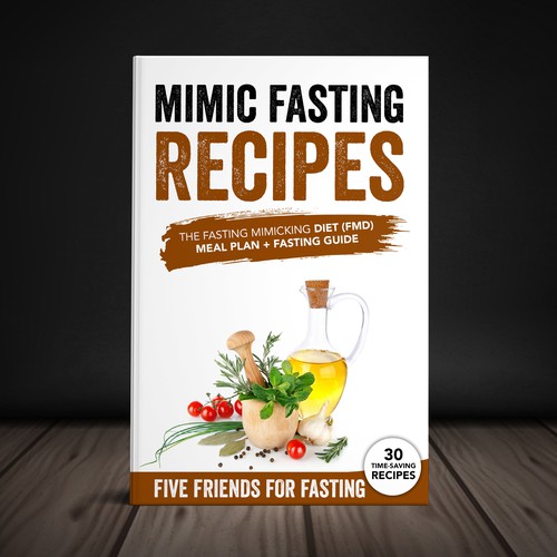 Design a fancy cover+basic layout for an e-book-based recipe book for the new fasting technique FMD Réalisé par Yna