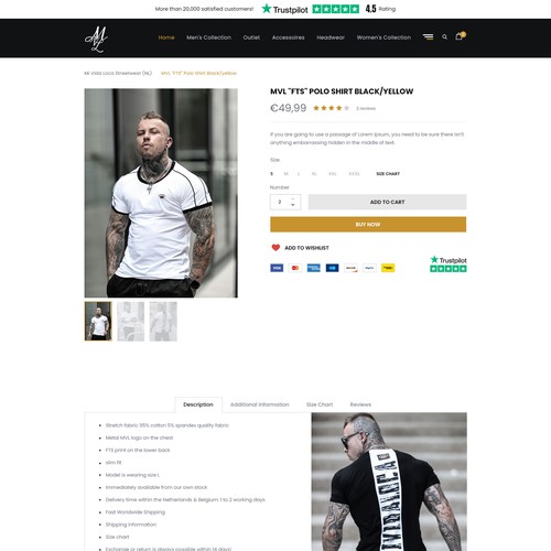 Mi vida loca Streetwear webdesign productpage and homepage Design by AKDCreative