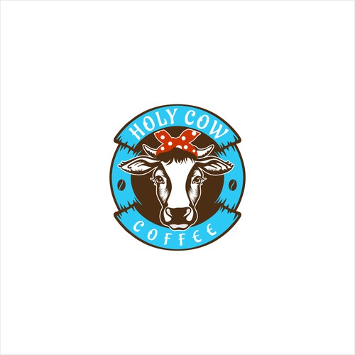 Design an Eye Catching Country Vibe Coffee Logo for "Holy Cow Coffee" Design by mahesabenar