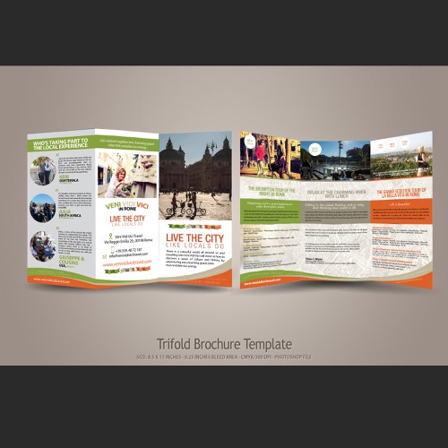 Let's venture togheter to create a charming brochure about the MIGHT OF ROME. Are you a REaL roman? Design by paanos team