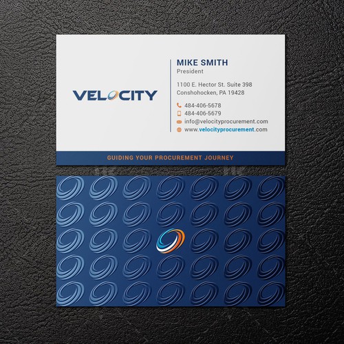 Velocity Procurement - Logo Rebranding - Business Card Design Design by IK_Designs