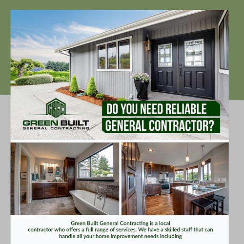 Flyer for General Contracting Company Réalisé par *FBCTechnologies*