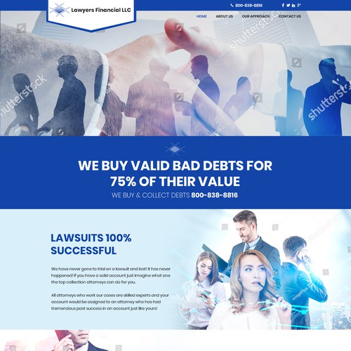 Debt Collection Website Design by Creative GS
