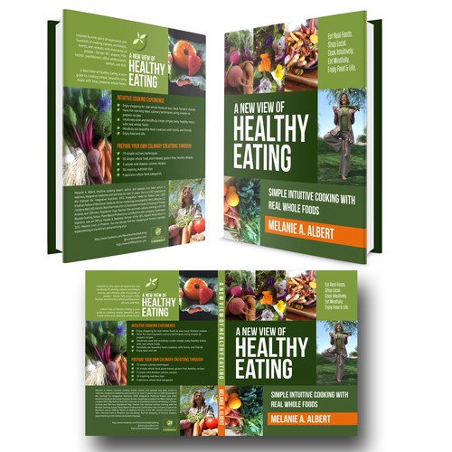Create uplifting, positive, beautiful Book Cover for Holistic Cookbook: A New View of Healthy Eating Diseño de fingerplus