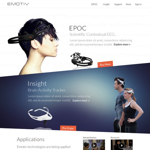 Redesign website for International Award Winning EEG system Design by Crenovates