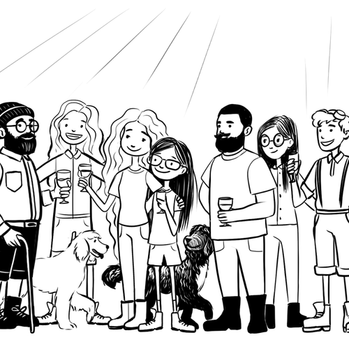 Minimalist Children's Book-Style Illustrations for a Grown Up Book Design by Lebedenko