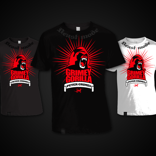 MMA Fighter Tshirt For Grimey Gorilla Design by Pixelsoldier