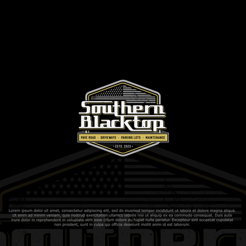 Crisp newer style logo for the paving and asphalt industry that will be brand-able, NO INITIALS Design by zafranqamraa