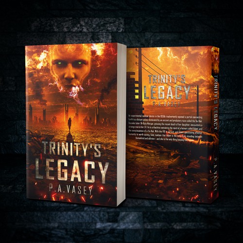 Design a dark, apocalyptic, cover for a new Sci-Fi novel Design by Evan.C ☆