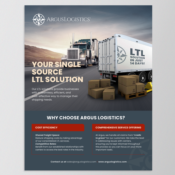 Clean Bold Logistic Flyer