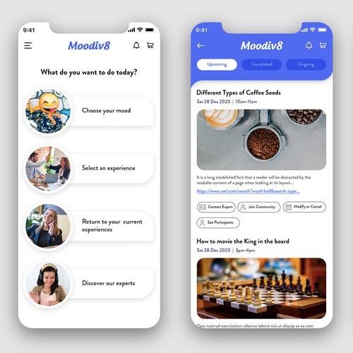 'Design an awesome app to elevate online experiences!’ Design by MercClass