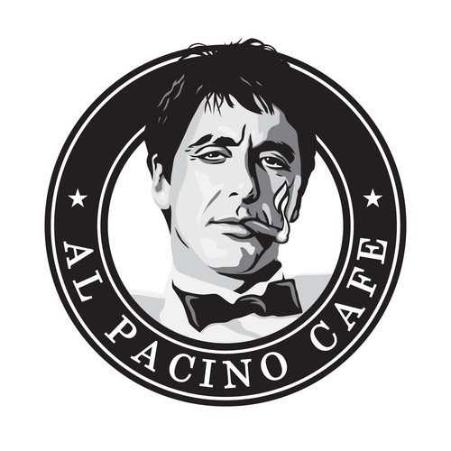 Logo for a high end Italian coffee shop with an Al Pacino theme. Réalisé par 262_kento