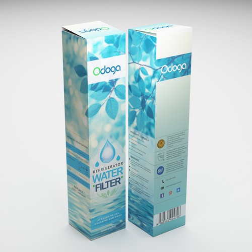 Looking for modern & luxurious redesign of water filter packaging Design by Denian